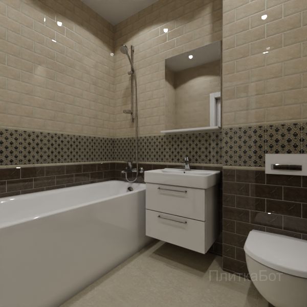 Kerama Marazzi, Эль-Реаль, Кирпичная кладка, низ декор верх № 7
