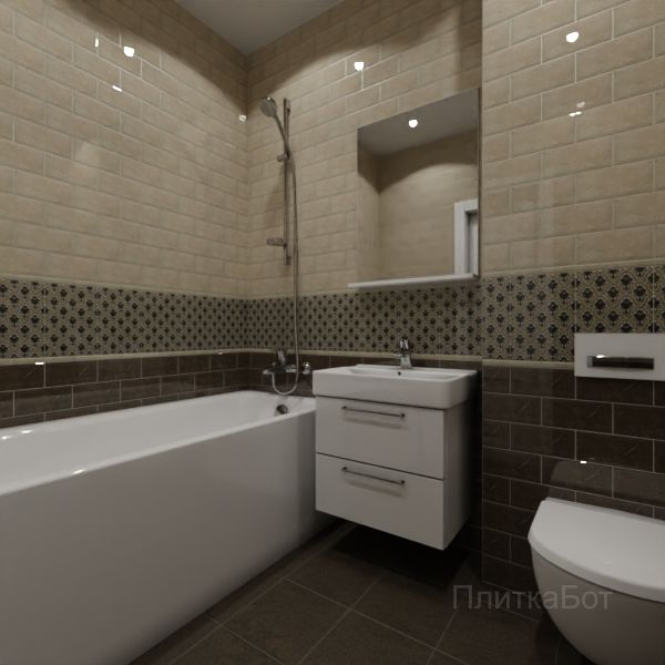 Kerama Marazzi, Эль-Реаль, Кирпичная кладка, низ декор верх № 8