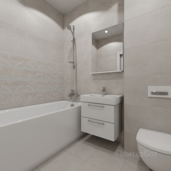Kerama Marazzi, Эскориал, Два декора над ванной № 1