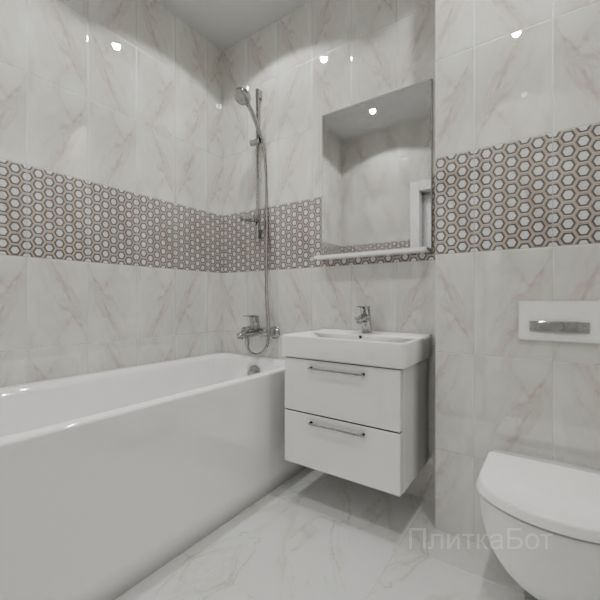 Kerama Marazzi, Гран Пале (беж), Декор по центру № 4
