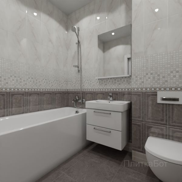 Kerama Marazzi, Гран Пале, Плинус, панель, бордюр и декор №48