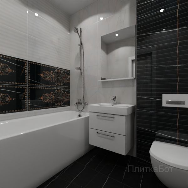 Kerama Marazzi, Греппи, Два декора над ванной №17