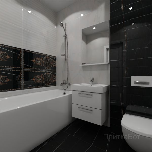 Kerama Marazzi, Греппи, Два декора над ванной №21