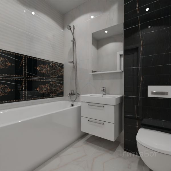 Kerama Marazzi, Греппи, Два декора над ванной №22