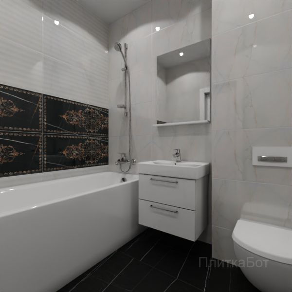 Kerama Marazzi, Греппи, Два декора над ванной №23