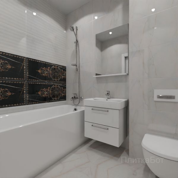 Kerama Marazzi, Греппи, Два декора над ванной №24