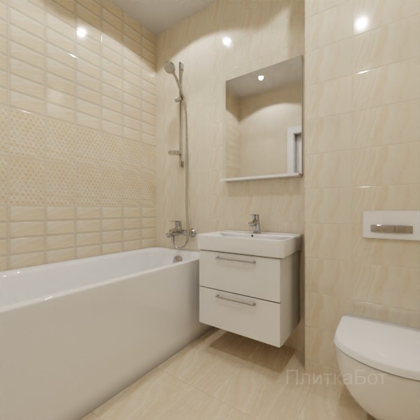 Kerama Marazzi, Летний сад (беж), Два декора над ванной № 2