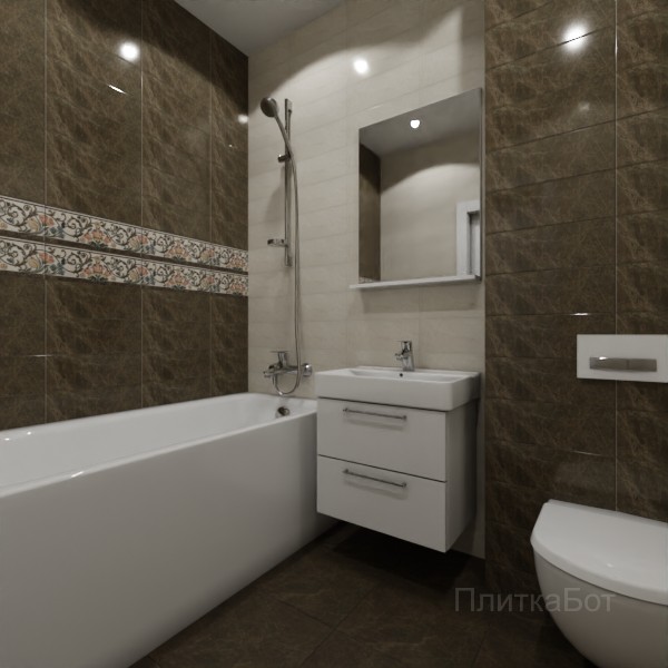 Kerama Marazzi, Лирия, Два декора над ванной № 1