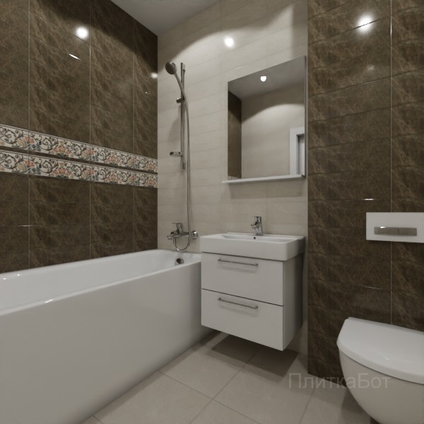 Kerama Marazzi, Лирия, Два декора над ванной № 2