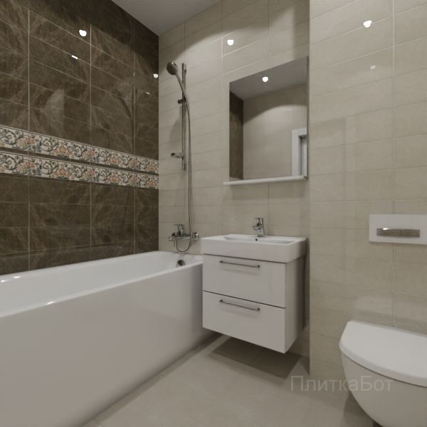 Kerama Marazzi, Лирия, Два декора над ванной № 4