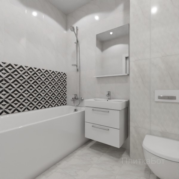 Kerama Marazzi, Майори, Декор над ванной вертикально № 1