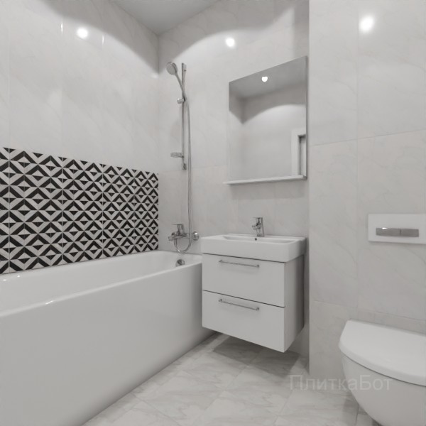 Kerama Marazzi, Майори, Декор над ванной вертикально № 2