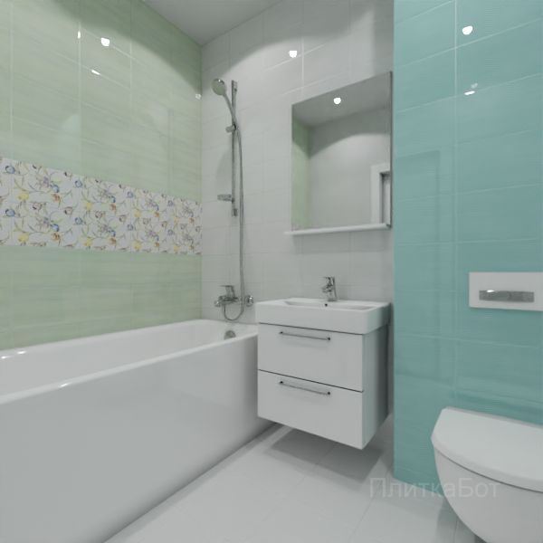 Kerama Marazzi, Маронти, Два декора над ванной № 5