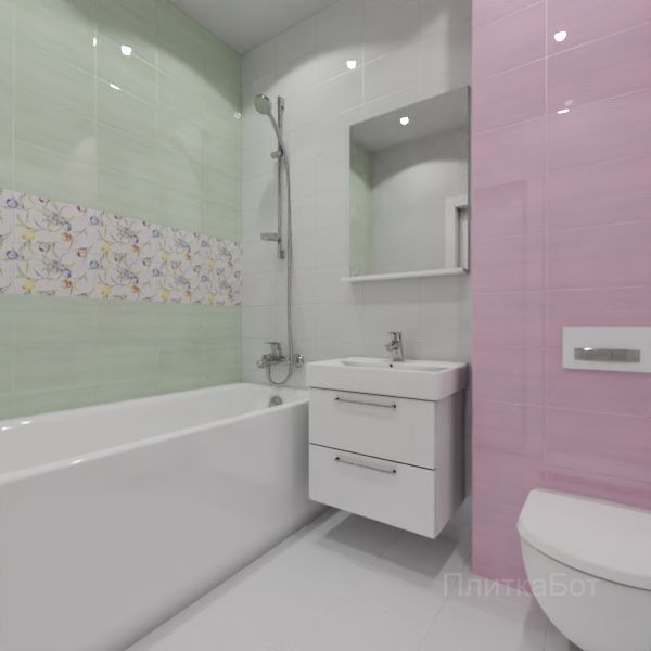 Kerama Marazzi, Маронти, Два декора над ванной № 7
