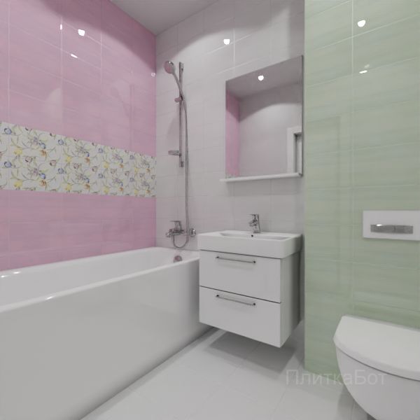 Kerama Marazzi, Маронти, Два декора над ванной №10