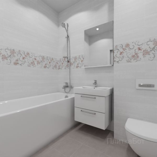 Kerama Marazzi, Марсо (розовый), Декор по центру № 1