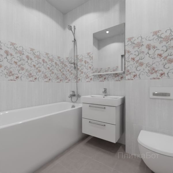 Kerama Marazzi, Марсо (розовый), Декор по центру № 3