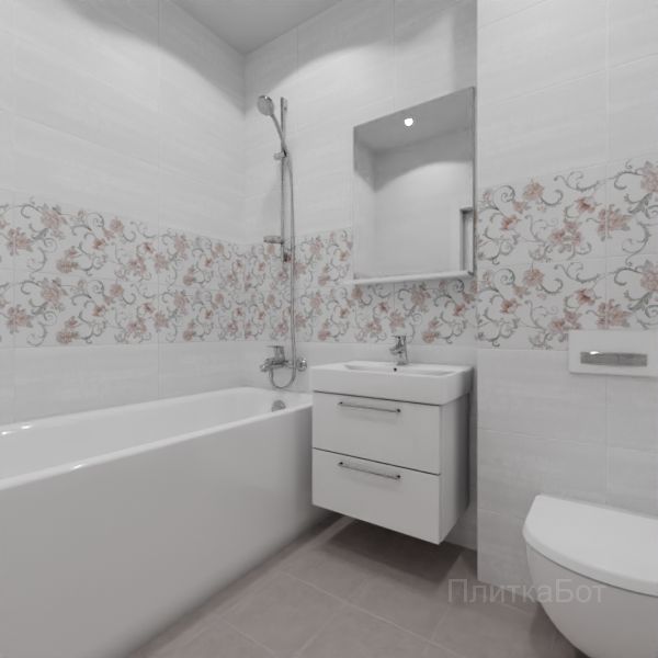 Kerama Marazzi, Марсо (розовый), Два декора № 1