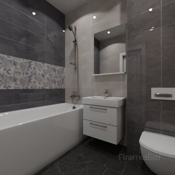 Kerama Marazzi, Низида, Два декора над ванной №13