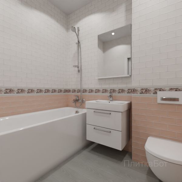 Kerama Marazzi, Тортона, Кирпичная кладка, низ декор верх № 8