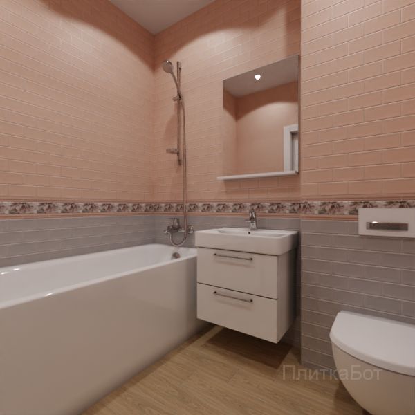 Kerama Marazzi, Тортона, Кирпичная кладка, низ декор верх № 9