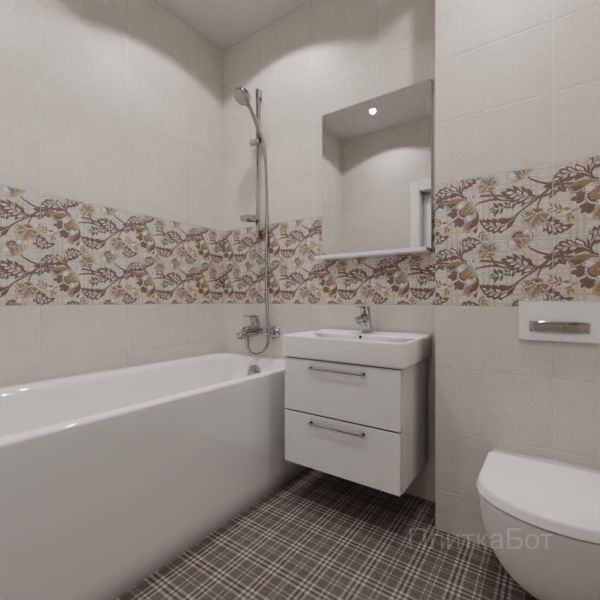 Kerama Marazzi, Трокадеро (коричневый), Два декора № 1