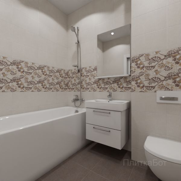 Kerama Marazzi, Трокадеро (коричневый), Два декора № 2