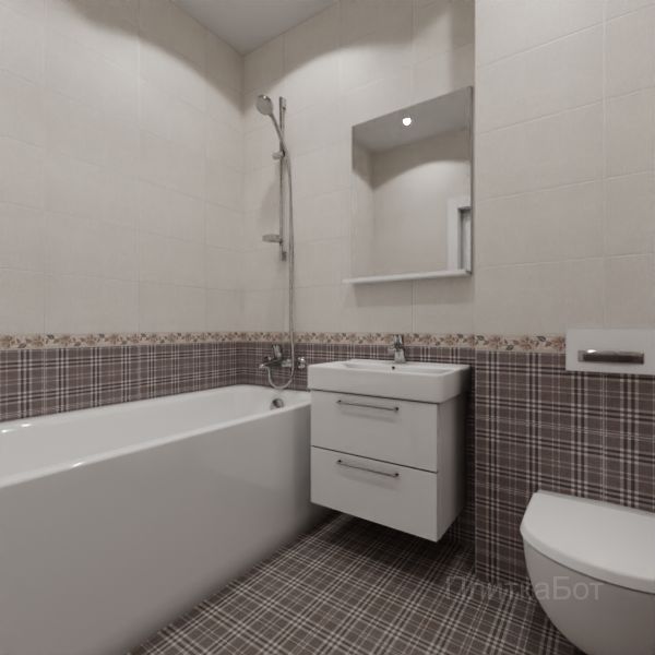 Kerama Marazzi, Трокадеро (коричневый), Низ-верх и бордюр № 1