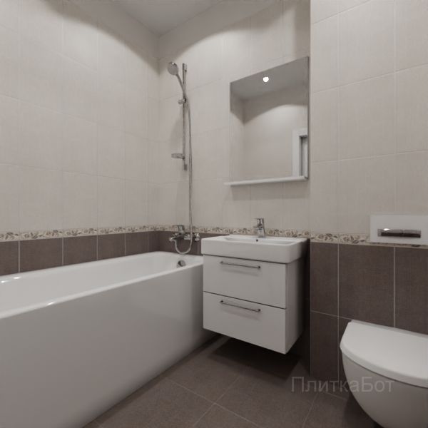 Kerama Marazzi, Трокадеро (коричневый), Низ-верх и бордюр №12