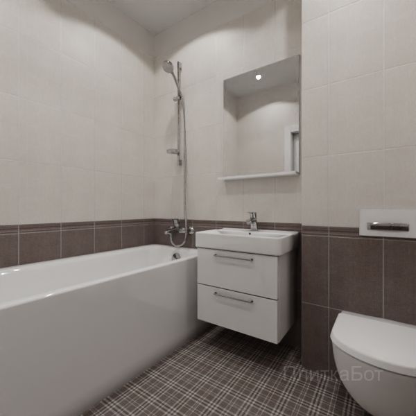 Kerama Marazzi, Трокадеро (коричневый), Низ-верх и бордюр № 7