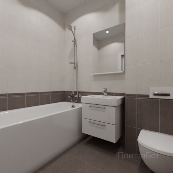 Kerama Marazzi, Трокадеро (коричневый), Низ-верх и бордюр № 8