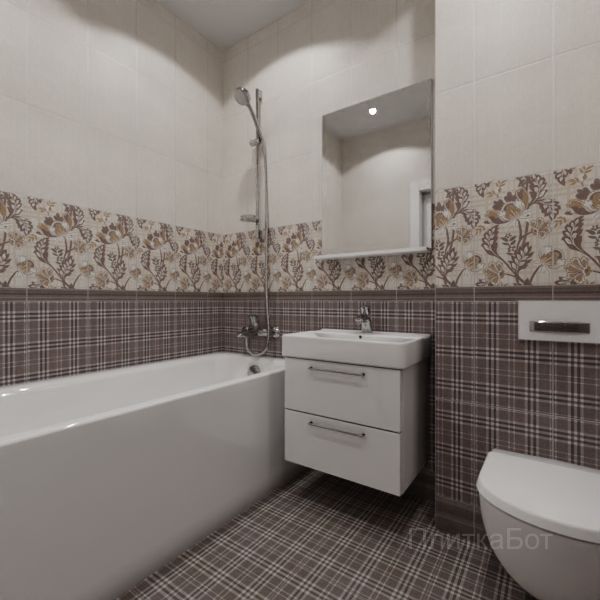 Kerama Marazzi, Трокадеро (коричневый), Плинус, панель, бордюр и декор № 1