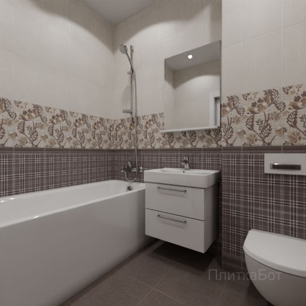 Kerama Marazzi, Трокадеро (коричневый), Плинус, панель, бордюр и декор № 2
