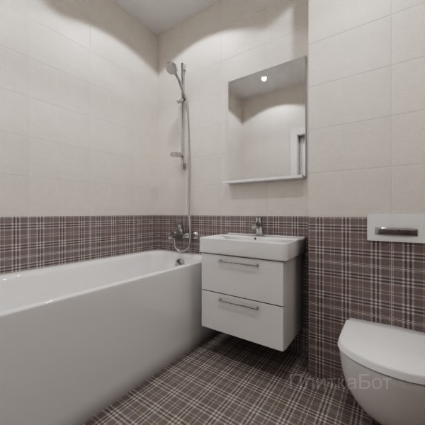 Kerama Marazzi, Трокадеро (коричневый), Низ-верх № 1