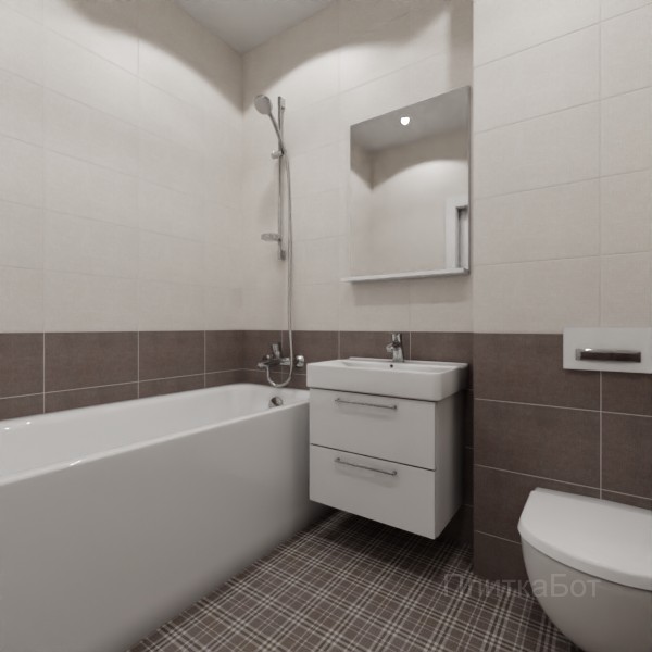 Kerama Marazzi, Трокадеро (коричневый), Низ-верх № 3