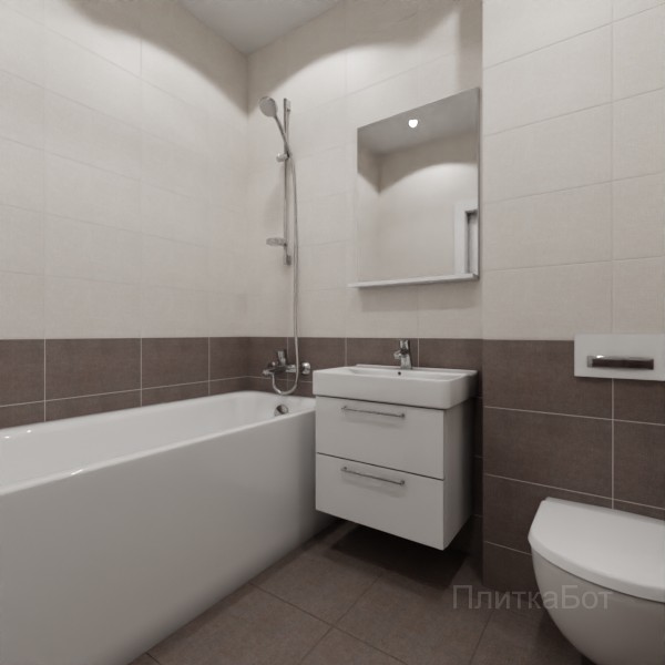 Kerama Marazzi, Трокадеро (коричневый), Низ-верх № 4