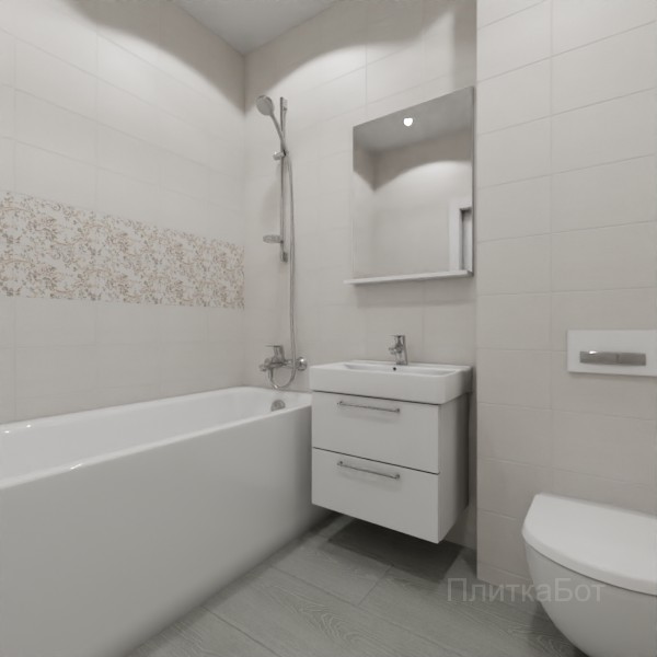 Kerama Marazzi, Турати, Два декора над ванной и основная плитка № 1