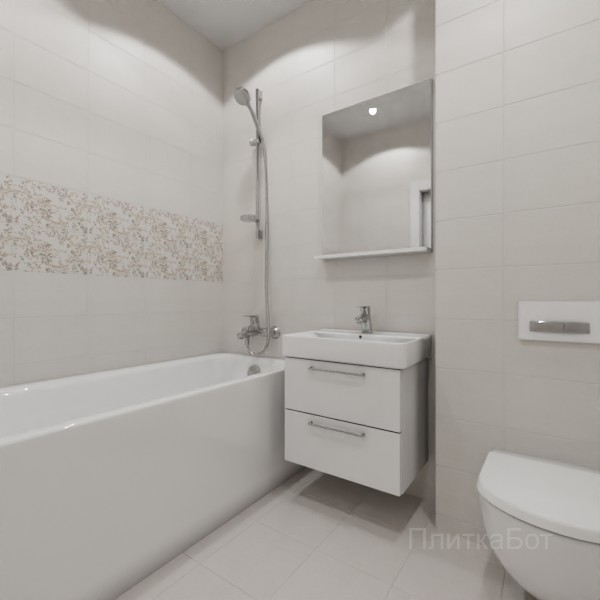 Kerama Marazzi, Турати, Два декора над ванной и основная плитка № 2