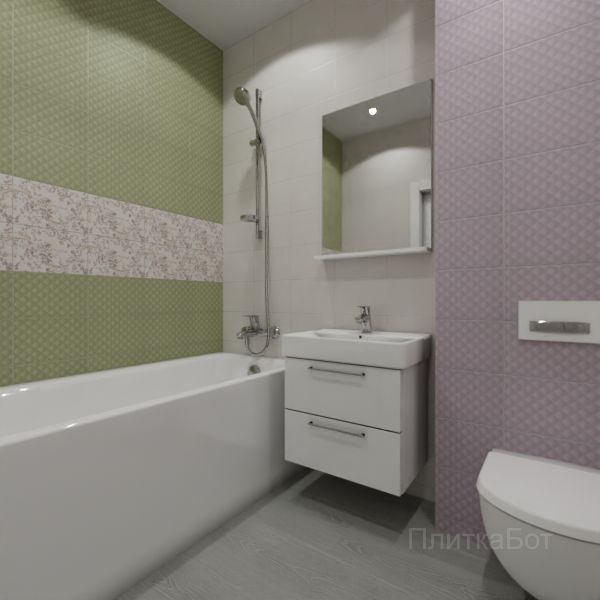 Kerama Marazzi, Турати, Два декора над ванной № 3