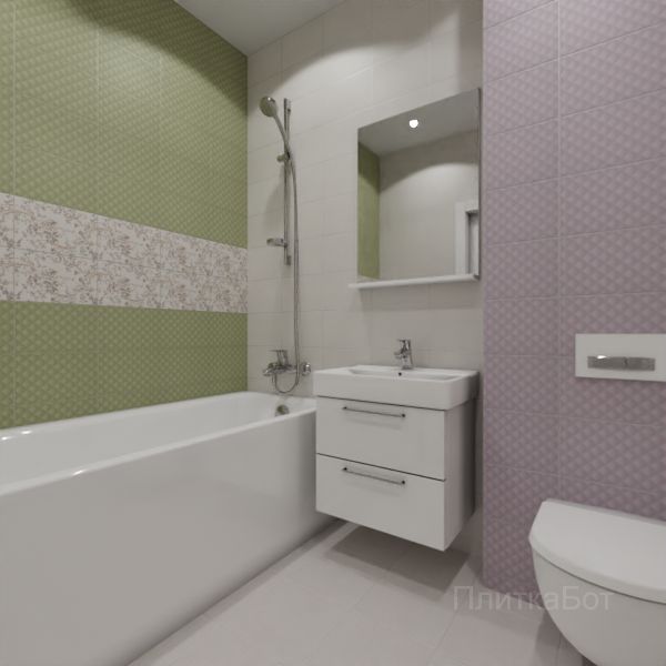 Kerama Marazzi, Турати, Два декора над ванной № 4
