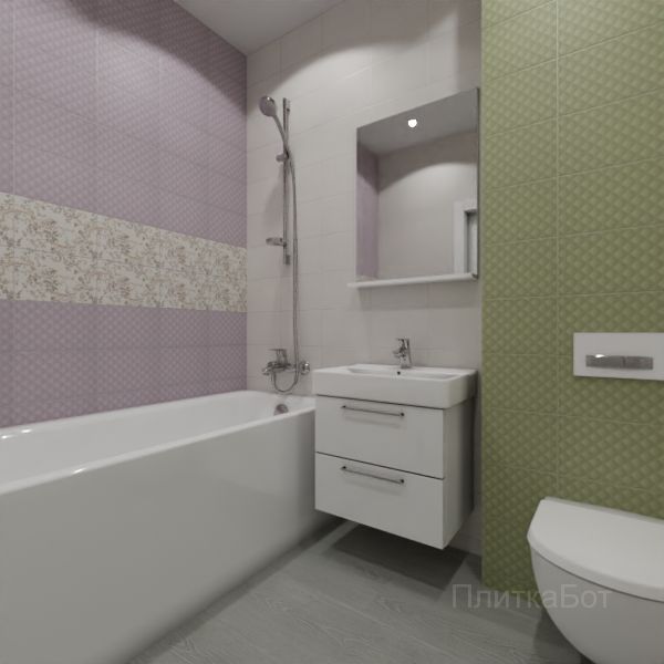 Kerama Marazzi, Турати, Два декора над ванной № 9