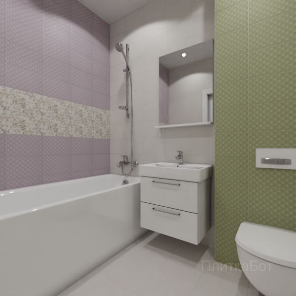 Kerama Marazzi, Турати, Два декора над ванной №10