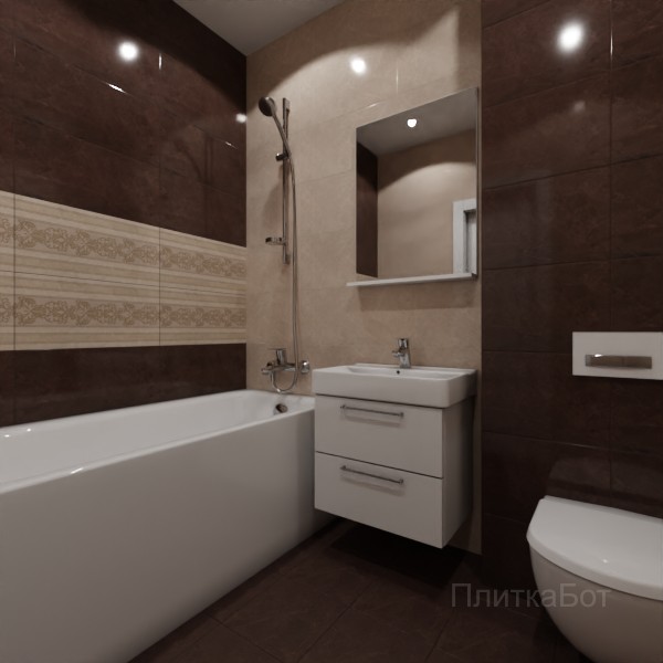Kerama Marazzi, Версаль, Два декора над ванной № 5