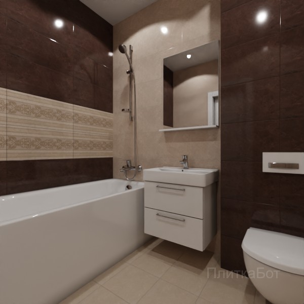 Kerama Marazzi, Версаль, Два декора над ванной № 6