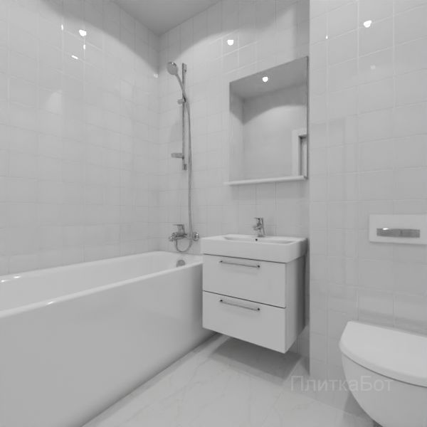 Kerama Marazzi, Витраж (белый с желтым), Без декора № 2