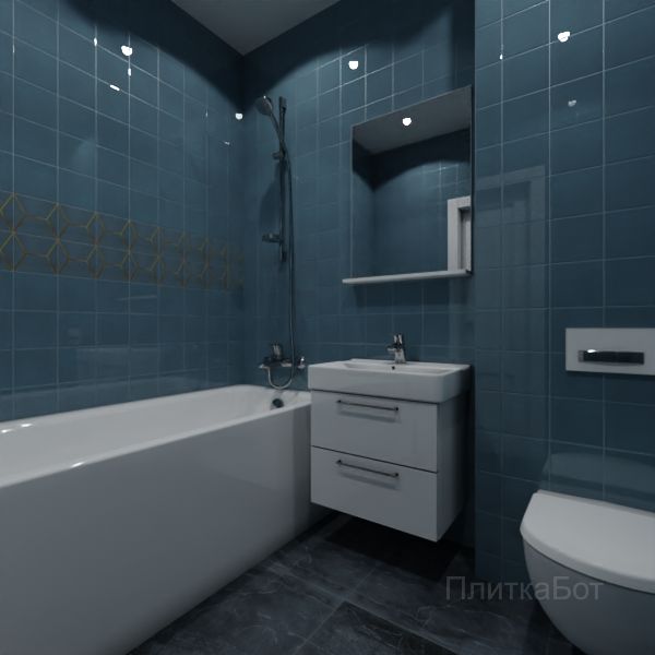 Kerama Marazzi, Витраж, Два декора над ванной № 3