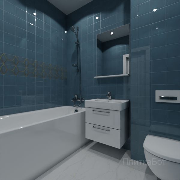Kerama Marazzi, Витраж, Два декора над ванной № 4