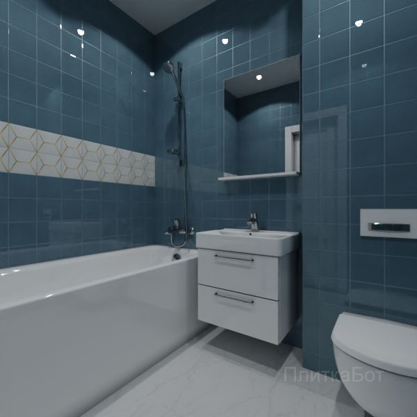 Kerama Marazzi, Витраж, Два декора над ванной №10