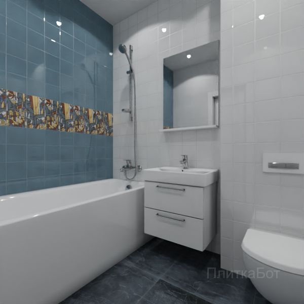 Kerama Marazzi, Витраж, Панно над ванной № 9