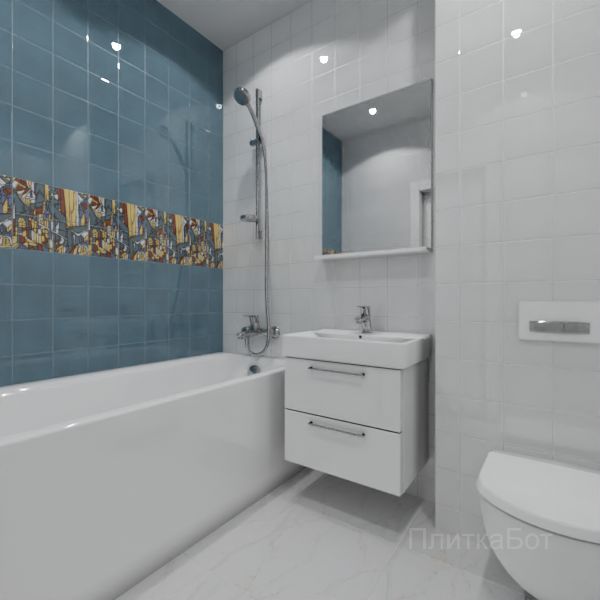 Kerama Marazzi, Витраж, Панно над ванной №10